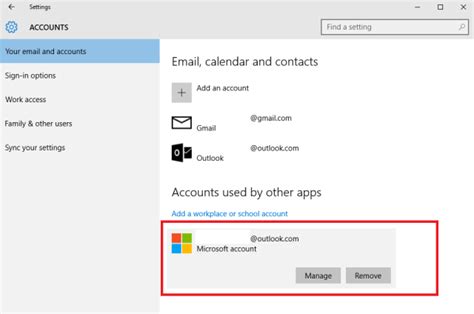 How do I separate two Microsoft accounts?